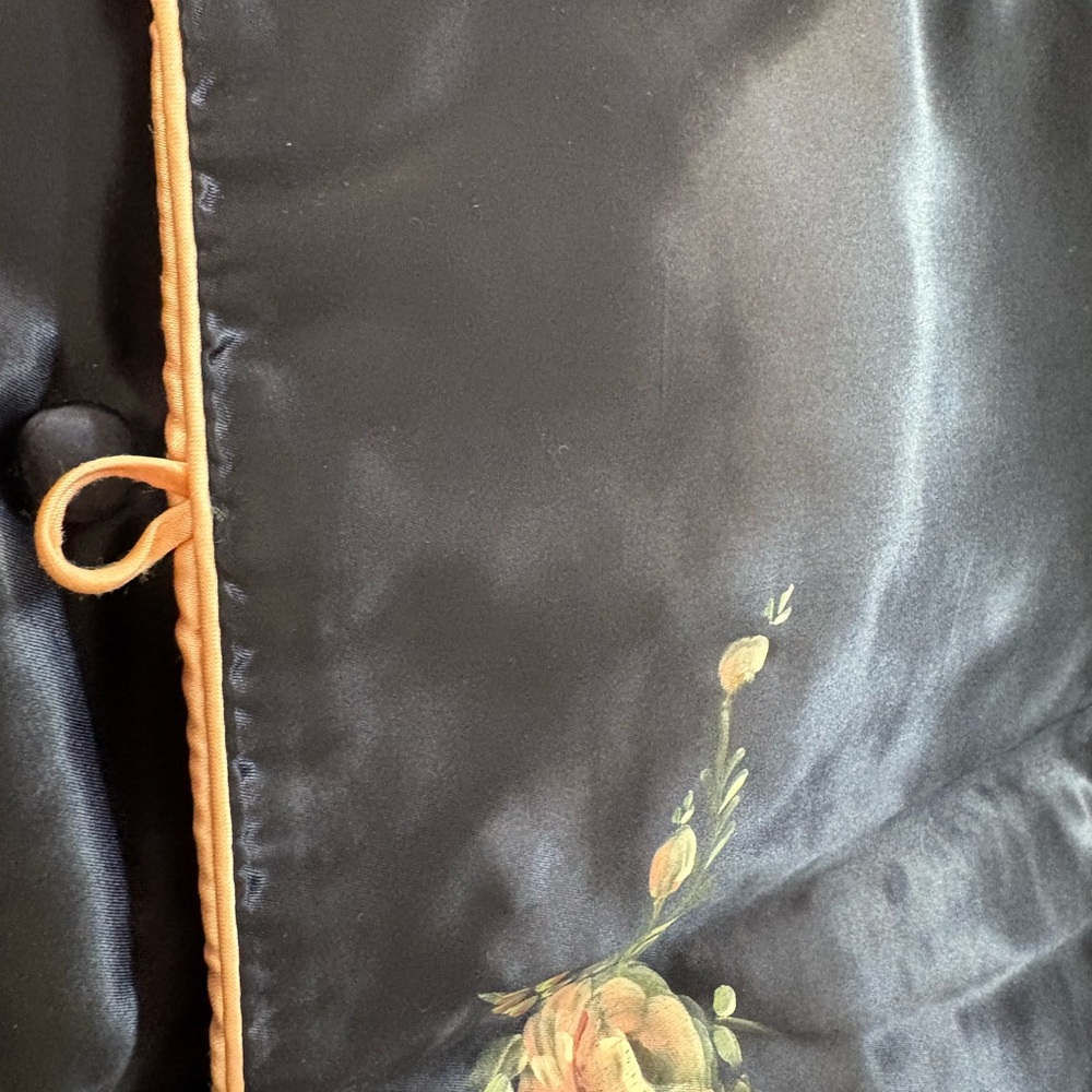Vintage Satin Lingerie bag with Floral Design